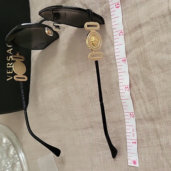 Versace Ve2248 55mm Hexagonal Sunglasses, Medusa Temple Hardware,  Matte Blk - Picture 10 of 13